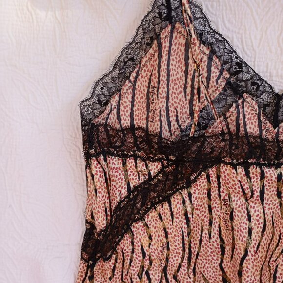 Victorias Secret Lace Trim Animal Print Camisole XL Pijama - Picture 4 of 6